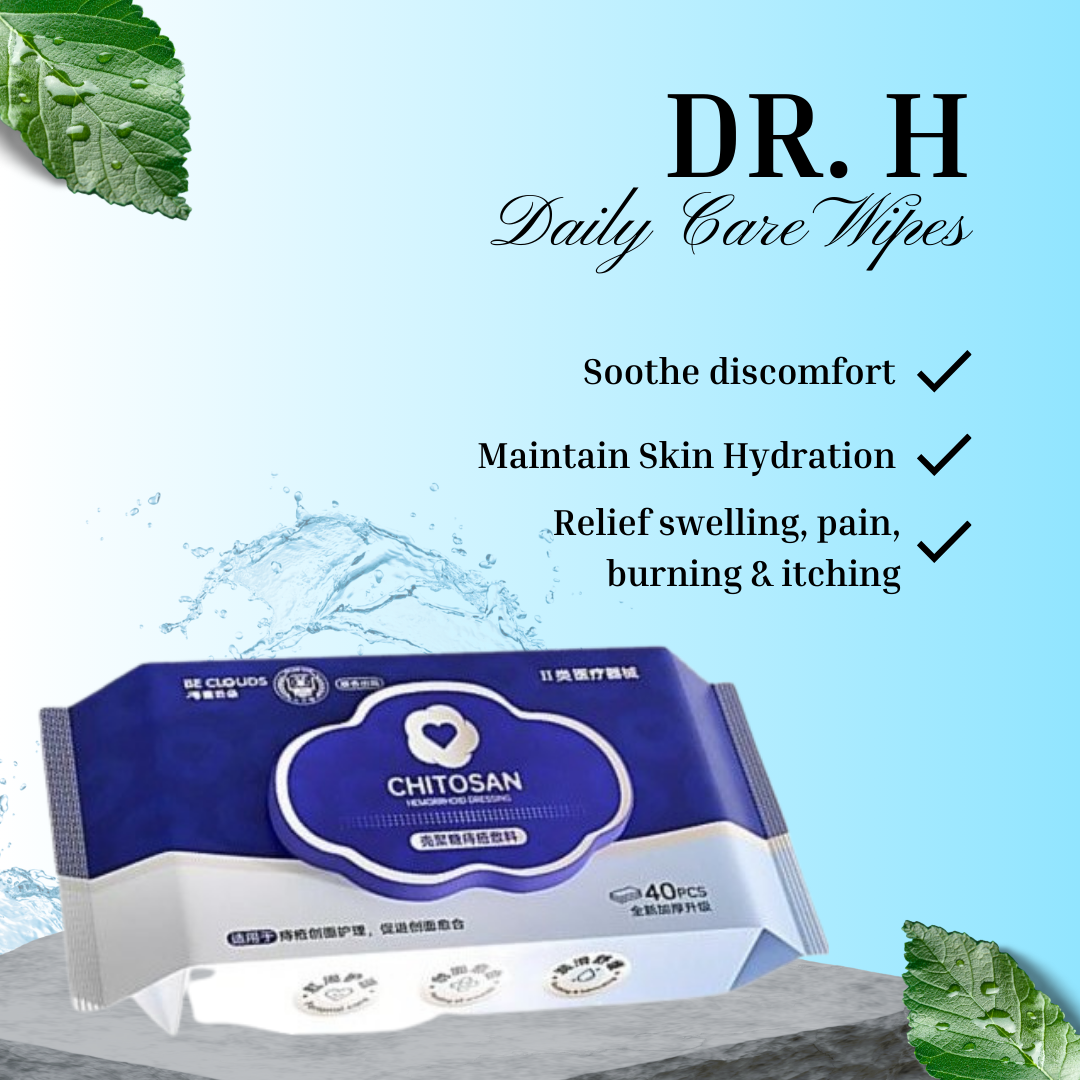 Dr H hemorrhoid wipes with citosan alcohol free